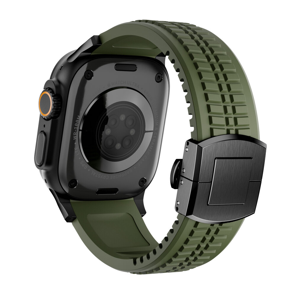 Strap-it® Strap-it Apple Watch premium silicone band (groen)