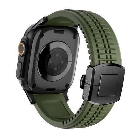 Strap-it® Strap-it Apple Watch premium silicone band (groen)