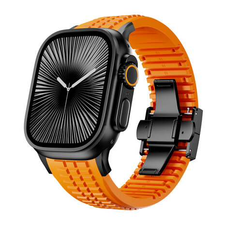 Strap-it® Strap-it Apple Watch premium silicone band (oranje)