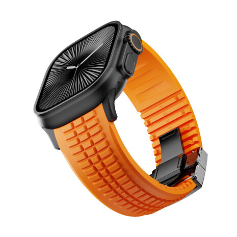 Strap-it® Strap-it Apple Watch premium silicone band (oranje)