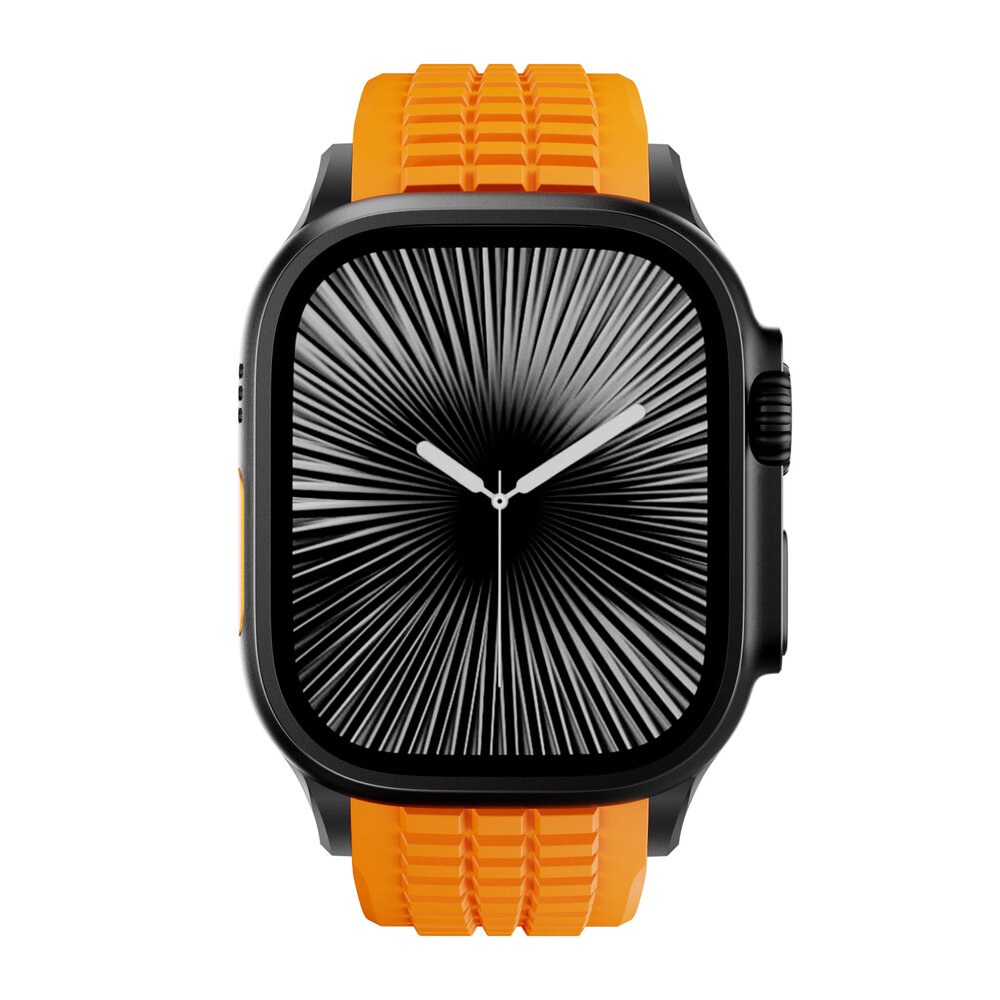 Strap-it® Strap-it Apple Watch premium silicone band (oranje)