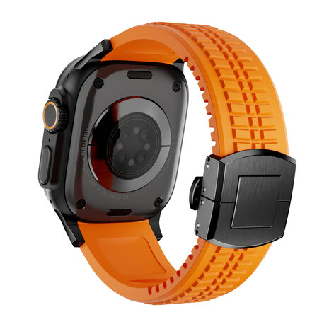 Strap-it® Strap-it Apple Watch premium silicone band (oranje)