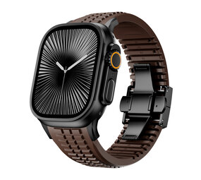 Strap-it® Apple Watch premium silicone band (bruin)