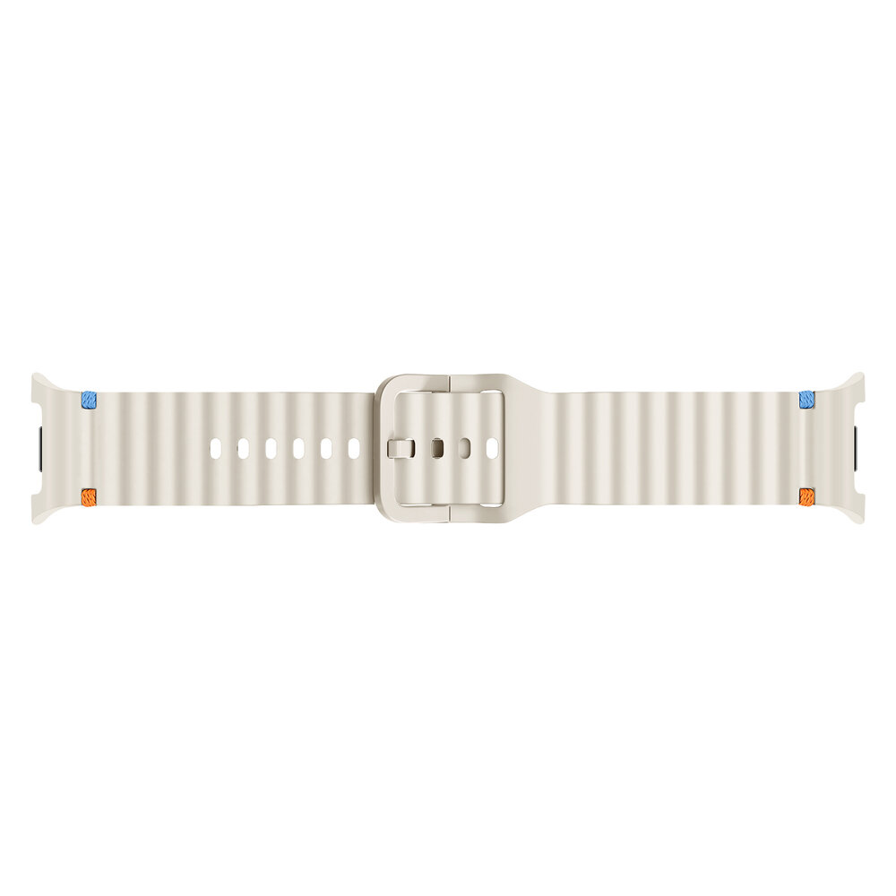 Strap-it® Strap-it Samsung Galaxy Watch 8 - 40mm wave siliconen bandje (sterrenlicht)