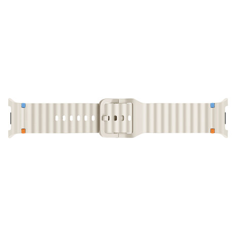 Strap-it® Strap-it Samsung Galaxy Watch 8 - 44mm wave siliconen bandje (sterrenlicht)