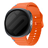 Strap-it® Strap-it Samsung Galaxy Watch 8 - 44mm wave siliconen bandje (oranje) Strap-it® Strap-it Samsung Galaxy Watch 8 - 44mm wave siliconen bandje (oranje)