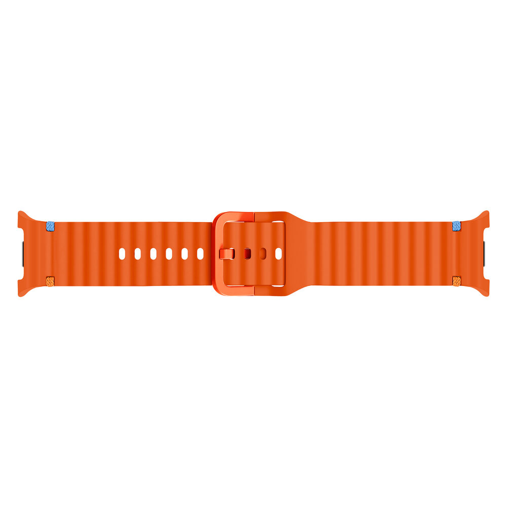 Strap-it® Strap-it Samsung Galaxy Watch 8 - 44mm wave siliconen bandje (oranje)