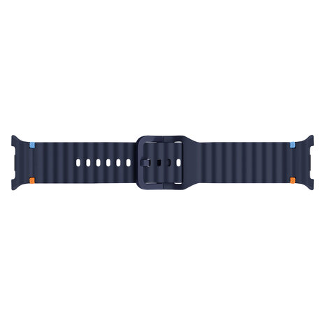 Strap-it® Strap-it Samsung Galaxy Watch 8 - 44mm wave siliconen bandje (donkerblauw)