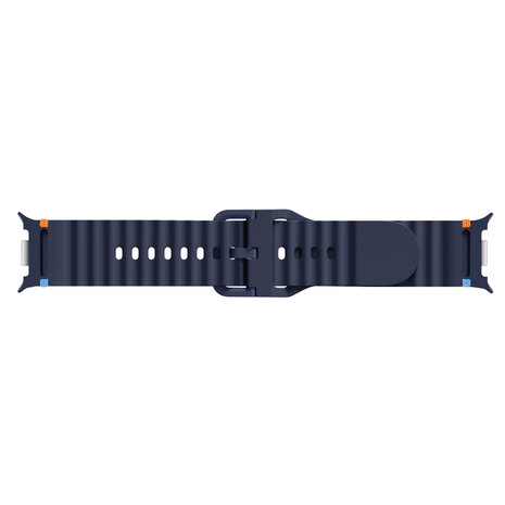 Strap-it® Strap-it Samsung Galaxy Watch 8 - 44mm wave siliconen bandje (donkerblauw)