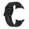 Strap-it® Strap-it Samsung Galaxy Watch 8 Classic wave siliconen bandje (zwart) Strap-it® Strap-it Samsung Galaxy Watch 8 Classic wave siliconen bandje (zwart)