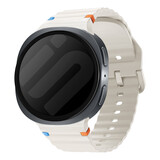 Strap-it® Samsung Galaxy Watch 8 Classic wave siliconen bandje (sterrenlicht) Strap-it® Samsung Galaxy Watch 8 Classic wave siliconen bandje (sterrenlicht)