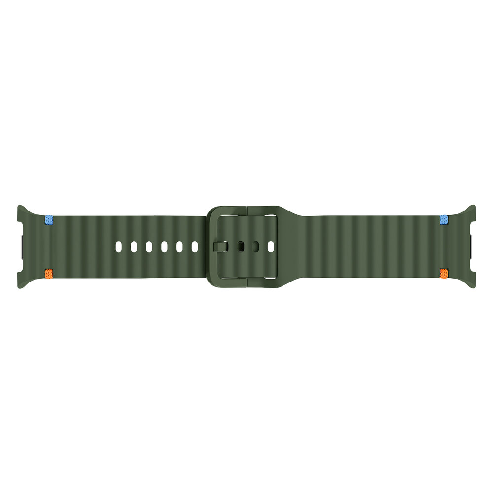 Strap-it® Strap-it Samsung Galaxy Watch 8 Classic wave siliconen bandje (legergroen) Strap-it® Strap-it Samsung Galaxy Watch 8 Classic wave siliconen bandje (legergroen)