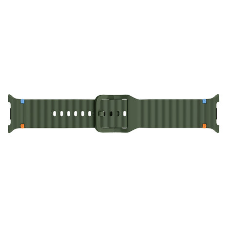 Strap-it® Strap-it Samsung Galaxy Watch 8 Classic wave siliconen bandje (legergroen) Strap-it® Strap-it Samsung Galaxy Watch 8 Classic wave siliconen bandje (legergroen)
