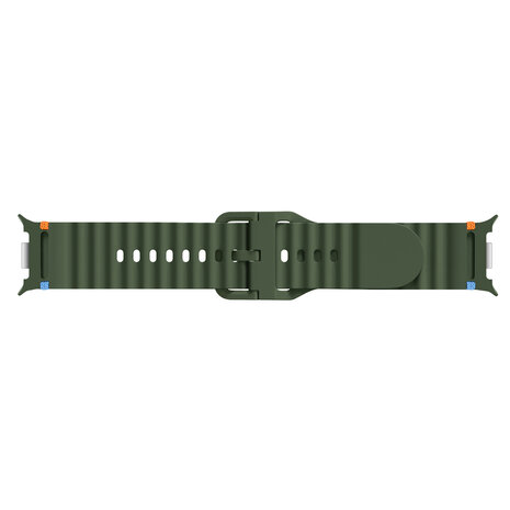 Strap-it® Strap-it Samsung Galaxy Watch 8 Classic wave siliconen bandje (legergroen) Strap-it® Strap-it Samsung Galaxy Watch 8 Classic wave siliconen bandje (legergroen)