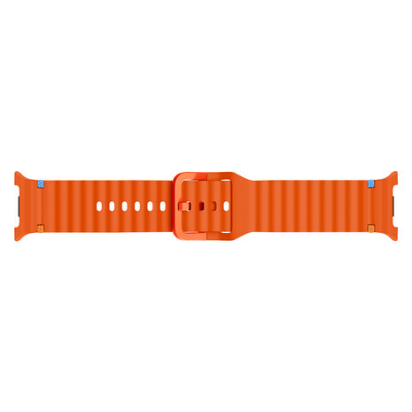 Strap-it® Strap-it Samsung Galaxy Watch 8 Classic wave siliconen bandje (oranje) Strap-it® Strap-it Samsung Galaxy Watch 8 Classic wave siliconen bandje (oranje)