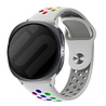 Strap-it® Strap-it Samsung Galaxy Watch 8 - 40mm sport bandje (wit/kleurrijk) Strap-it® Strap-it Samsung Galaxy Watch 8 - 40mm sport bandje (wit/kleurrijk)