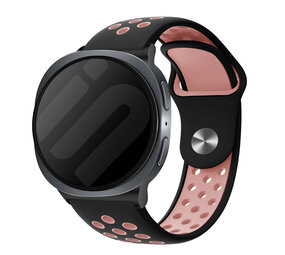 Strap-it® Samsung Galaxy Watch 8 - 40mm sport bandje (zwart/roze)