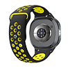 Strap-it® Strap-it Samsung Galaxy Watch 8 - 40mm sport bandje (zwart/geel) Strap-it® Strap-it Samsung Galaxy Watch 8 - 40mm sport bandje (zwart/geel)