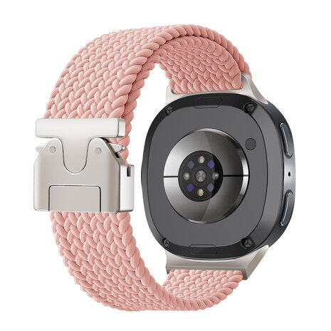 Strap-it® Strap-it Samsung Galaxy Watch 8 - 40mm gevlochten band met P-buckle (roze)