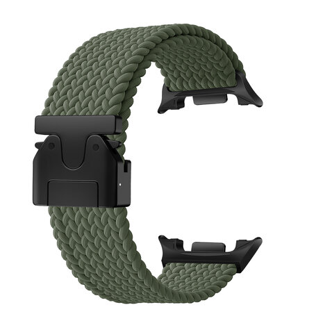 Strap-it® Strap-it Samsung Galaxy Watch 8 - 40mm gevlochten band met P-buckle (groen) Strap-it® Strap-it Samsung Galaxy Watch 8 - 40mm gevlochten band met P-buckle (groen)