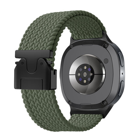 Strap-it® Strap-it Samsung Galaxy Watch 8 - 40mm gevlochten band met P-buckle (groen) Strap-it® Strap-it Samsung Galaxy Watch 8 - 40mm gevlochten band met P-buckle (groen)