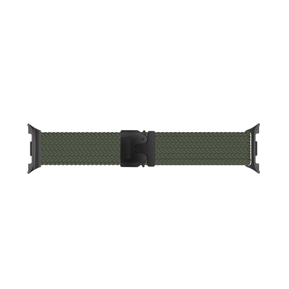 Strap-it® Strap-it Samsung Galaxy Watch 8 - 40mm gevlochten band met P-buckle (groen) Strap-it® Strap-it Samsung Galaxy Watch 8 - 40mm gevlochten band met P-buckle (groen)