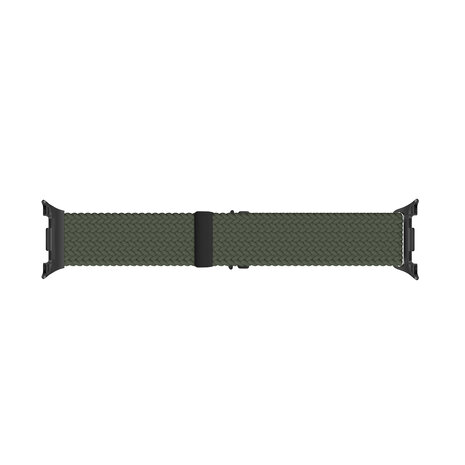 Strap-it® Strap-it Samsung Galaxy Watch 8 - 40mm gevlochten band met P-buckle (groen) Strap-it® Strap-it Samsung Galaxy Watch 8 - 40mm gevlochten band met P-buckle (groen)