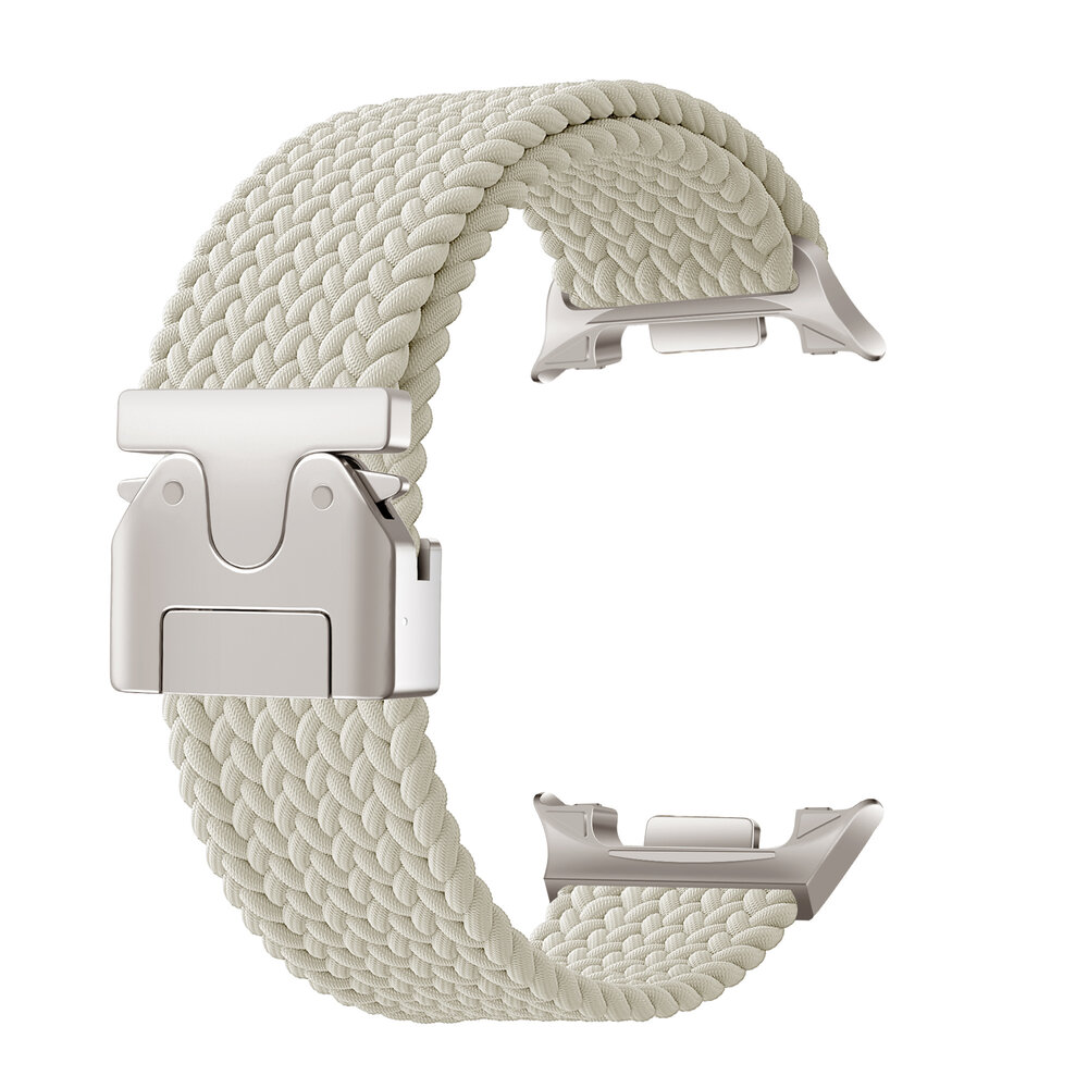 Strap-it® Strap-it Samsung Galaxy Watch 8 - 44mm gevlochten band met P-buckle (sterrenlicht)