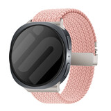 Strap-it® Samsung Galaxy Watch 8 - 44mm gevlochten band met P-buckle (roze)