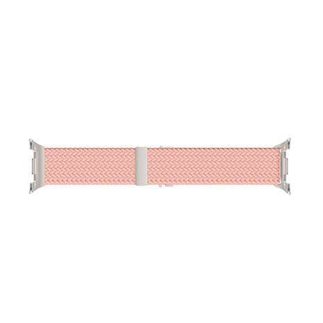 Strap-it® Strap-it Samsung Galaxy Watch 8 Classic gevlochten band met P-buckle (roze)