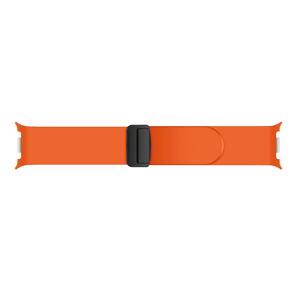 Strap-it® Strap-it Samsung Galaxy Watch 8 Classic D-buckle siliconen bandje (oranje)