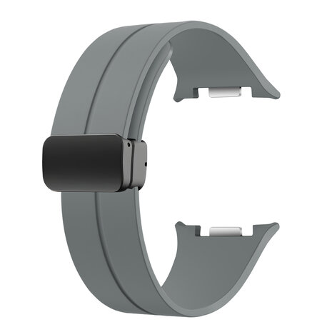 Strap-it® Strap-it Samsung Galaxy Watch 8 - 40mm D-buckle siliconen bandje (donkergrijs) Strap-it® Strap-it Samsung Galaxy Watch 8 - 40mm D-buckle siliconen bandje (donkergrijs)