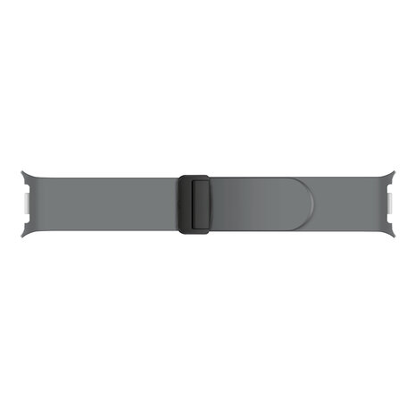 Strap-it® Strap-it Samsung Galaxy Watch 8 - 40mm D-buckle siliconen bandje (donkergrijs) Strap-it® Strap-it Samsung Galaxy Watch 8 - 40mm D-buckle siliconen bandje (donkergrijs)