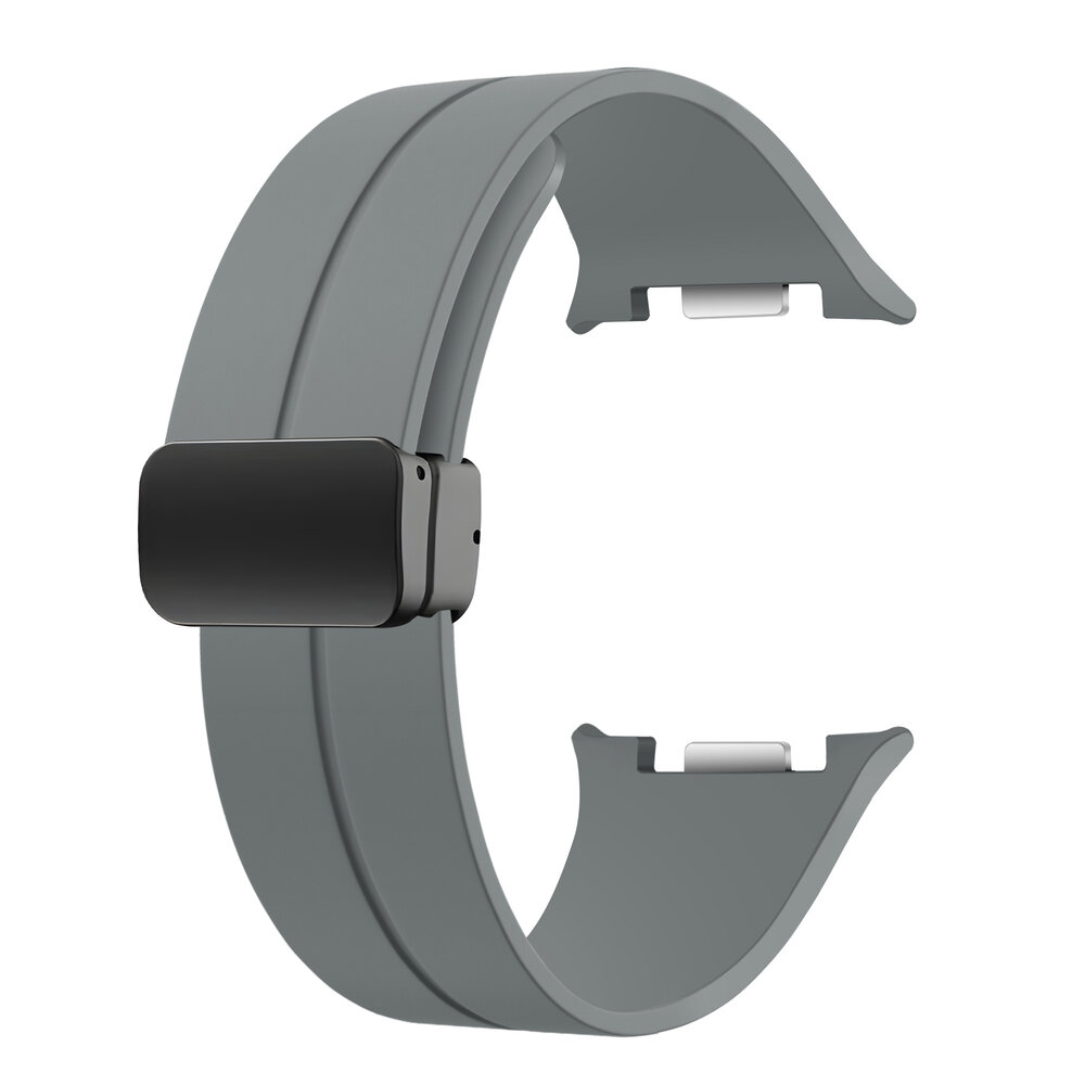 Strap-it® Strap-it Samsung Galaxy Watch 8 Classic D-buckle siliconen bandje (donkergrijs) Strap-it® Strap-it Samsung Galaxy Watch 8 Classic D-buckle siliconen bandje (donkergrijs)