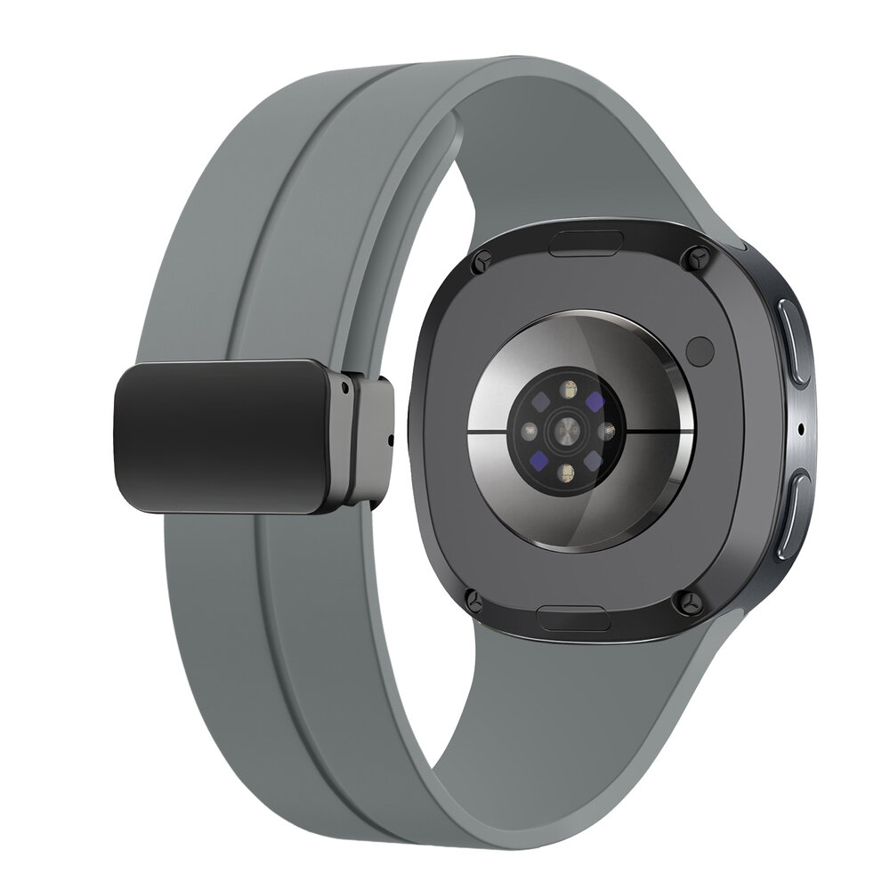 Strap-it® Strap-it Samsung Galaxy Watch 8 Classic D-buckle siliconen bandje (donkergrijs) Strap-it® Strap-it Samsung Galaxy Watch 8 Classic D-buckle siliconen bandje (donkergrijs)