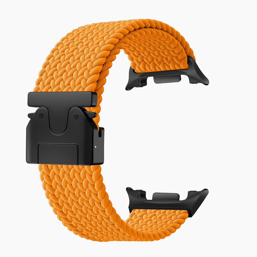 Strap-it® Strap-it Samsung Galaxy Watch 8 - 40mm gevlochten band met P-buckle (oranje) Strap-it® Strap-it Samsung Galaxy Watch 8 - 40mm gevlochten band met P-buckle (oranje)