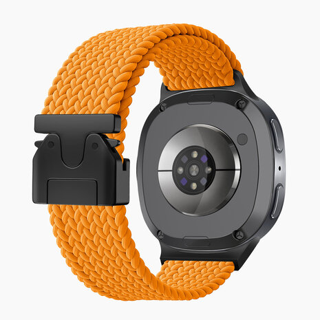 Strap-it® Strap-it Samsung Galaxy Watch 8 - 40mm gevlochten band met P-buckle (oranje) Strap-it® Strap-it Samsung Galaxy Watch 8 - 40mm gevlochten band met P-buckle (oranje)