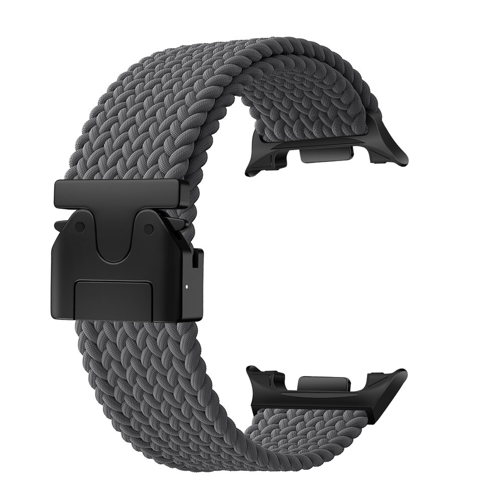 Strap-it® Strap-it Samsung Galaxy Watch 8 Classic gevlochten band met P-buckle (donkergrijs)