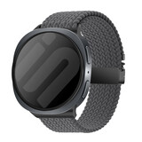 Strap-it® Samsung Galaxy Watch 8 - 44mm gevlochten band met P-buckle (donkergrijs)