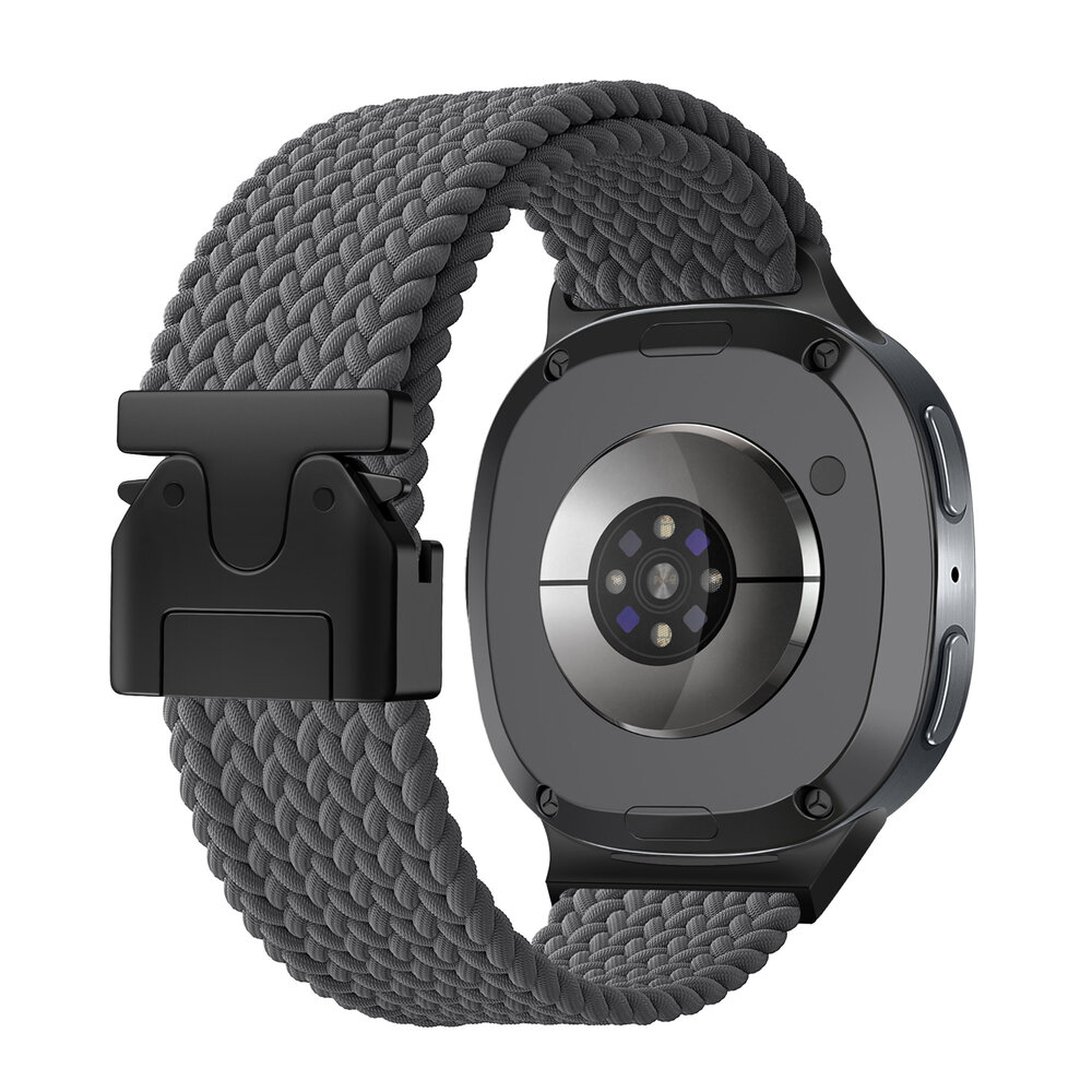 Strap-it® Strap-it Samsung Galaxy Watch 8 - 40mm gevlochten band met P-buckle (donkergrijs)