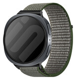 Strap-it® Samsung Galaxy Watch 8 - 40mm nylon bandje (olijfgroen)