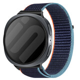 Strap-it® Samsung Galaxy Watch 8 - 40mm nylon bandje (donkerblauw mix)