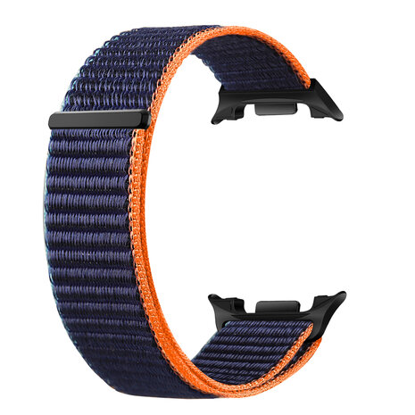 Strap-it® Strap-it  Samsung Galaxy Watch 8 - 40mm nylon bandje (donkerblauw mix)