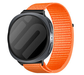 Strap-it® Samsung Galaxy Watch 8 - 44mm nylon bandje (oranje)