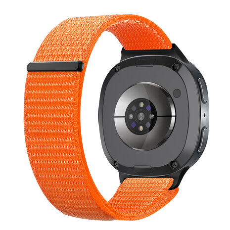 Strap-it® Strap-it  Samsung Galaxy Watch 8 - 44mm nylon bandje (oranje)