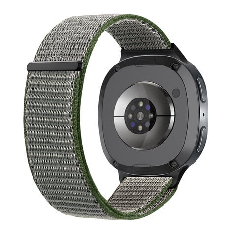Strap-it® Strap-it  Samsung Galaxy Watch 8 - 44mm nylon bandje (olijfgroen)