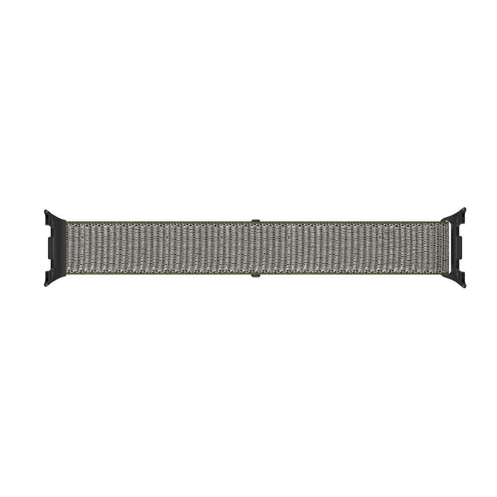 Strap-it® Strap-it  Samsung Galaxy Watch 8 - 44mm nylon bandje (olijfgroen)