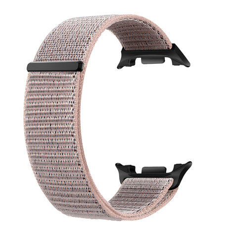 Strap-it® Strap-it  Samsung Galaxy Watch 8 Classic nylon bandje (roze)
