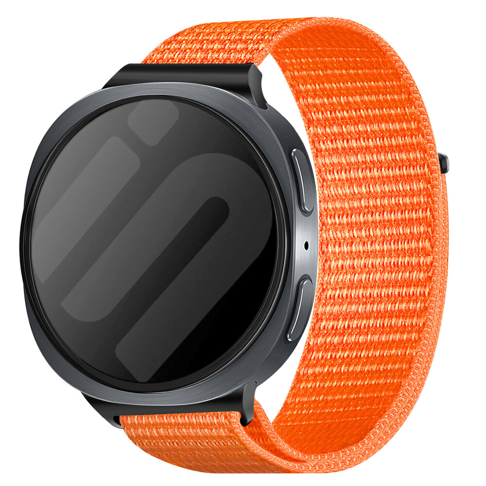 Strap-it® Strap-it  Samsung Galaxy Watch 8 Classic nylon bandje (oranje)