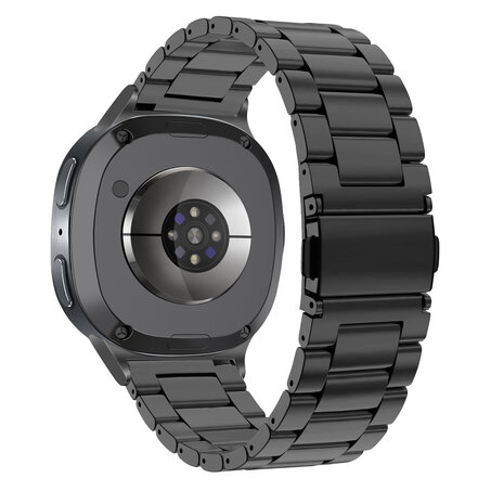 Bandz Bandz Samsung Galaxy Watch 8 Classic stalen band 'Classic' (zwart)